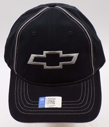 Black Chevrolet 100% Cotton Adult Hat Hat, Licensed