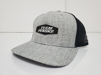 TEAM PENSKE #s Grey/Black w/Chrome Logo Adjustable Hat - OSFM ryan blaney, brad keselowski, joey logano, hat, nascar, apparel
