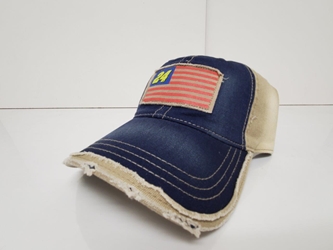 William Byron #24 American Flag Patch Adjustable Hat - OSFM William Byron, hat, nascar, apparel